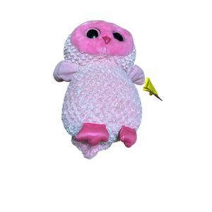 TY Beanie large Boos Pink Owl Plush Stuffed Animal Soft Toy Big Eyes Collectible